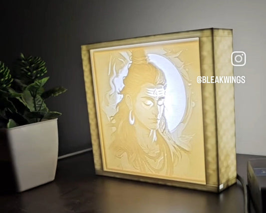 Lord Shiva Lithophane Light Box 100x100mm